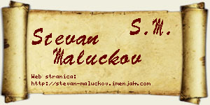 Stevan Maluckov vizit kartica